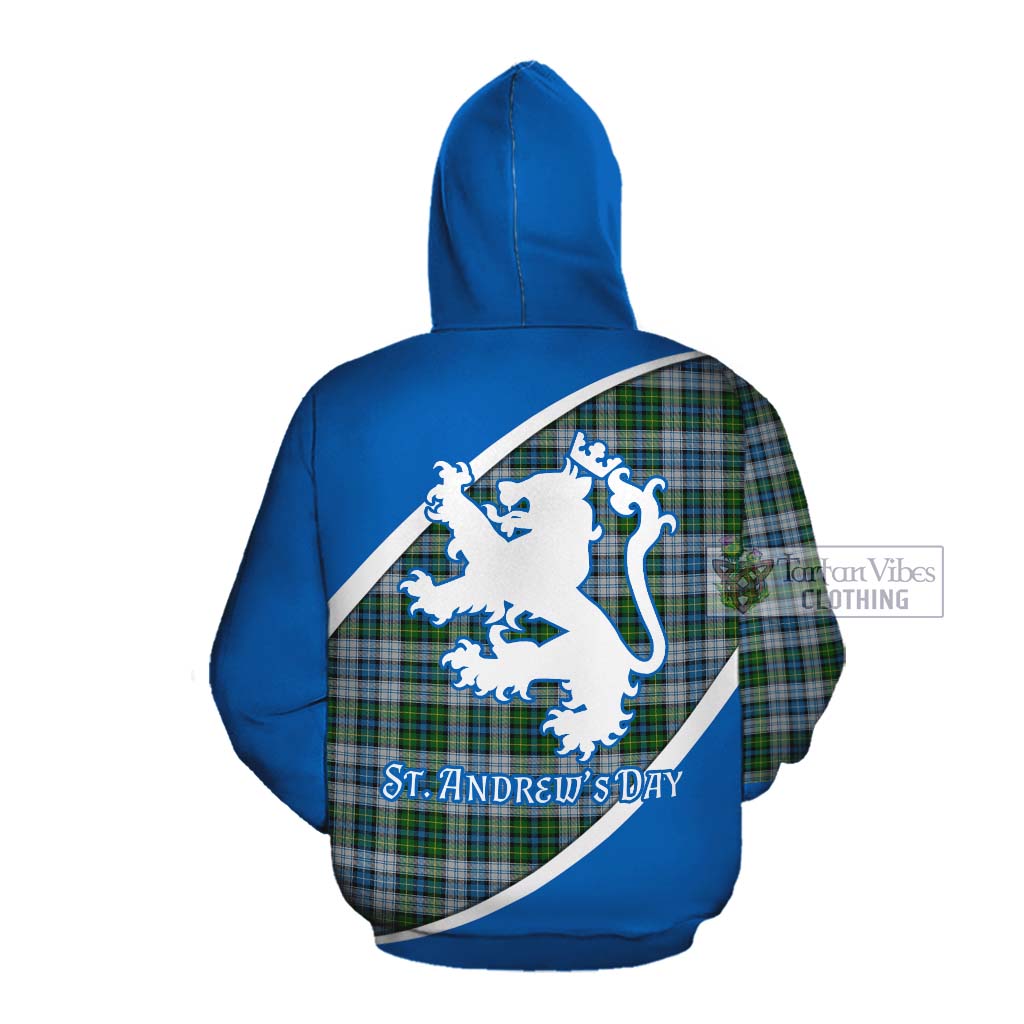 Tartan Vibes Clothing MacNeil (McNeil) Family Crest Tartan Cotton Hoodie Celebrate Saint Andrew's Day in Style