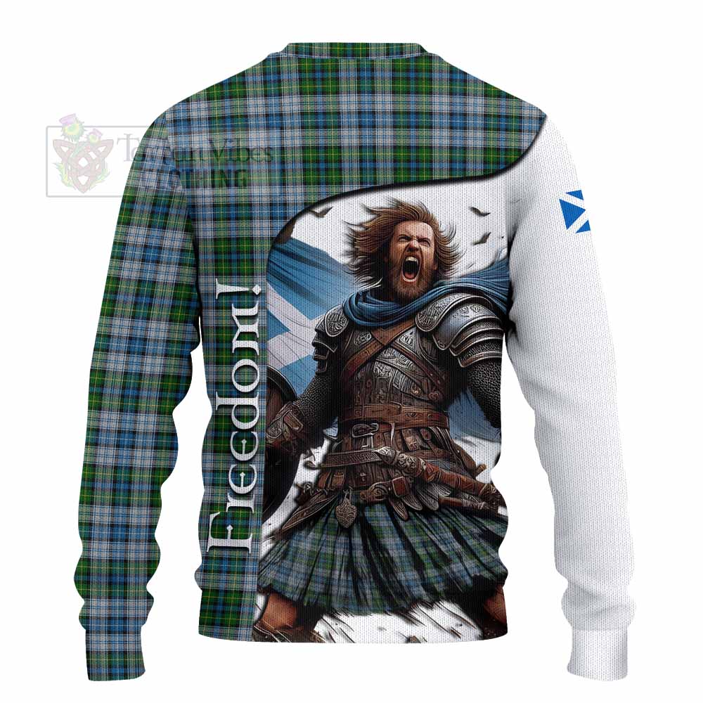 Tartan Vibes Clothing MacNeil (McNeil) Crest Tartan Knitted Sweater Inspired by the Freedom of Scottish Warrior