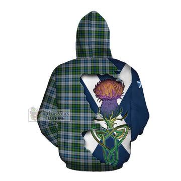Tartan Vibes Clothing MacNeil (McNeil) Tartan Family Crest Cotton Hoodie Scottish Thistle Celtic Inspired