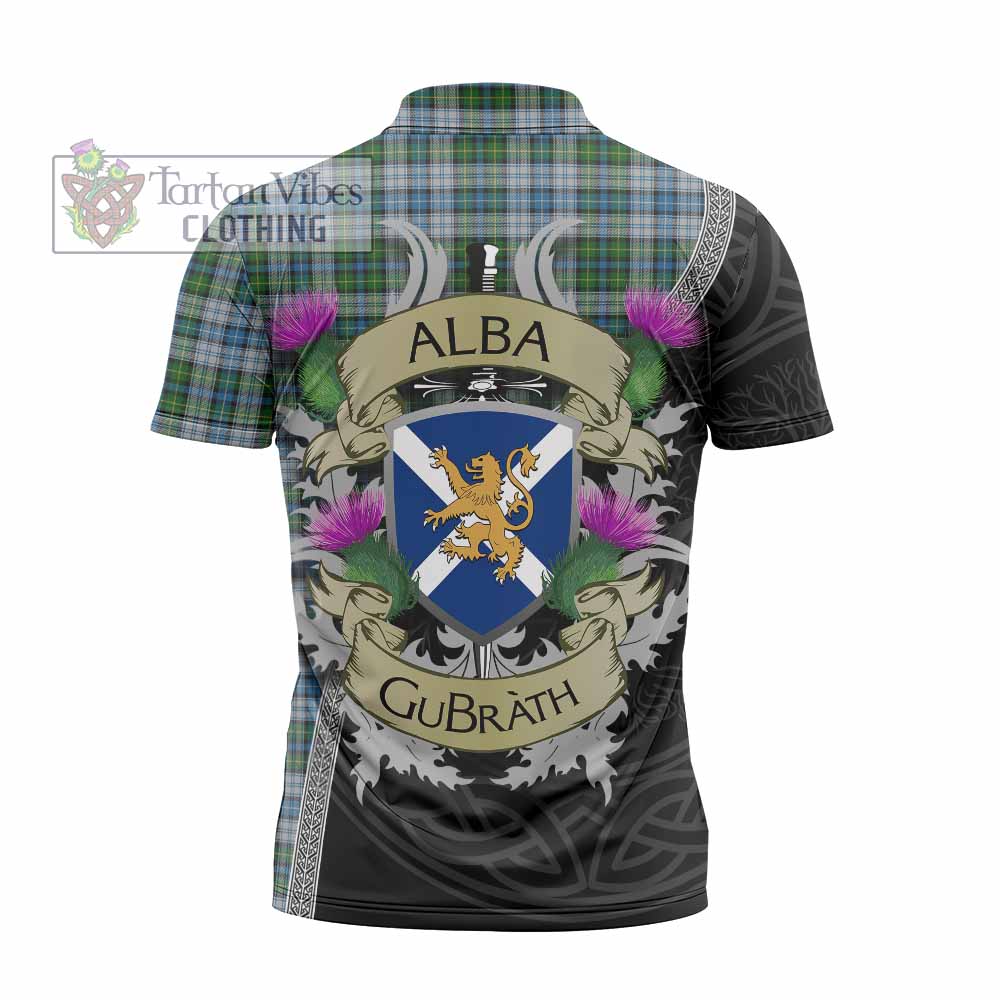 Tartan Vibes Clothing MacNeil (McNeil) Tartan Family Crest Zipper Polo Shirt Lion Rampant Royal Thistle Shield Celtic Inspired