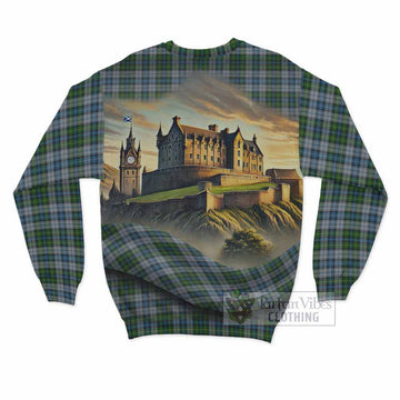 Tartan Vibes Clothing MacNeil (McNeil) Tartan Family Crest Sweatshirt with Scottish Ancient Castle Style
