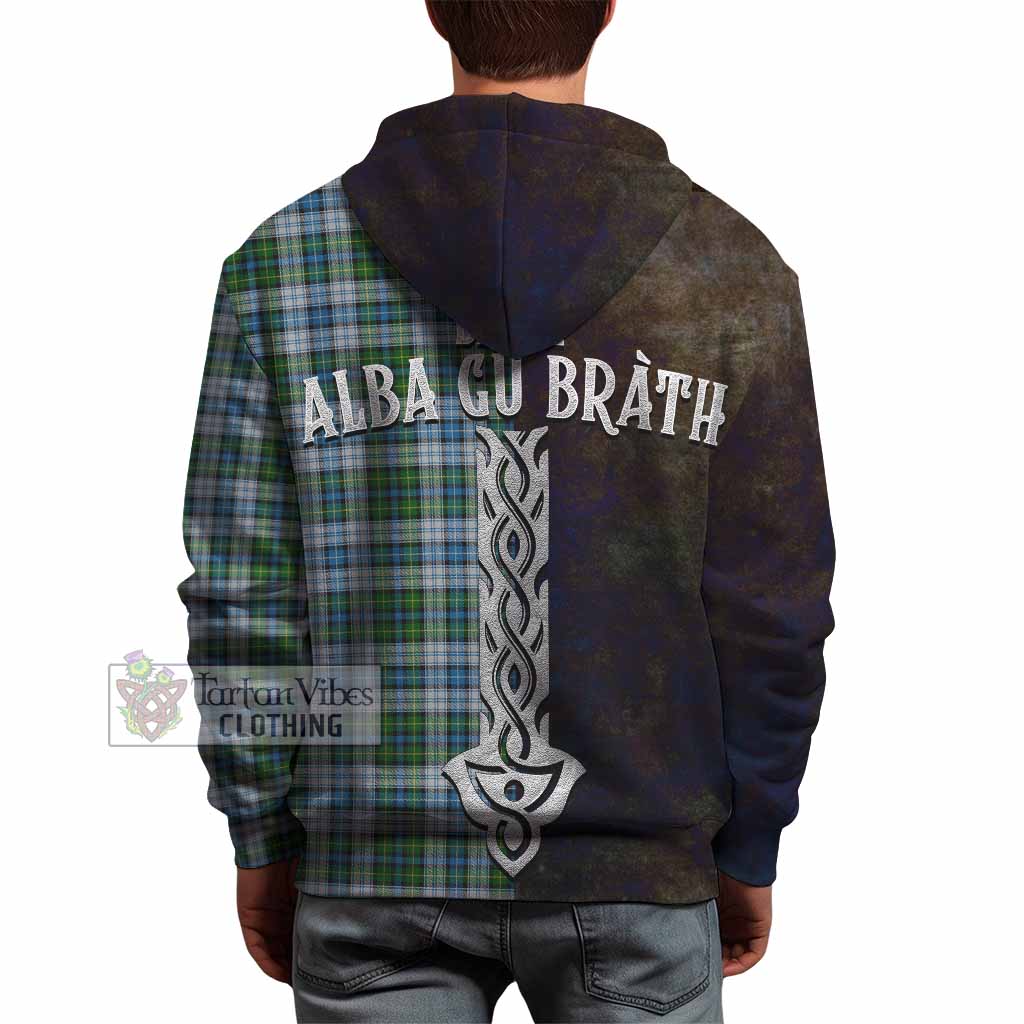 Tartan Vibes Clothing MacNeil (McNeil) Tartan Family Crest Hoodie Alba Gu Brath Be Brave Lion Ancient Style