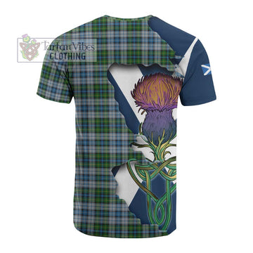 Tartan Vibes Clothing MacNeil (McNeil) Tartan Family Crest Cotton T-shirt Scottish Thistle Celtic Inspired