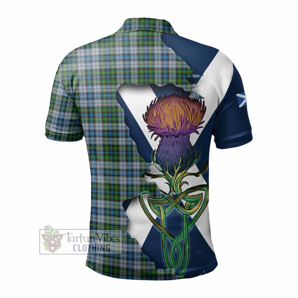 Tartan Vibes Clothing MacNeil (McNeil) Tartan Family Crest Polo Shirt Scottish Thistle Celtic Inspired