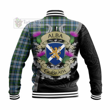 Tartan Vibes Clothing MacNeil (McNeil) Tartan Family Crest Baseball Jacket Lion Rampant Royal Thistle Shield Celtic Inspired