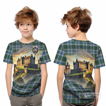 MacNeil (McNeil) Tartan Family Crest Kid T-Shirt with Scottish Ancient Castle Style