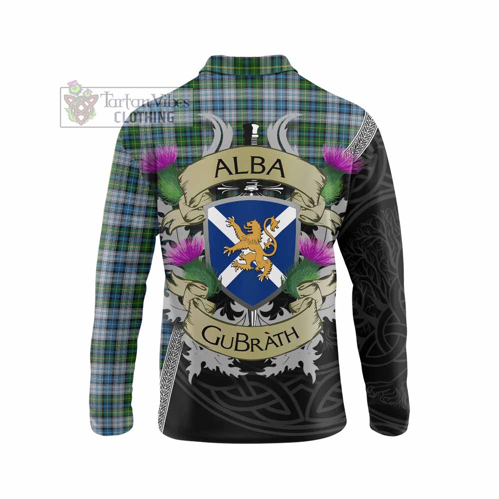 Tartan Vibes Clothing MacNeil (McNeil) Tartan Family Crest Long Sleeve Polo Shirt Lion Rampant Royal Thistle Shield Celtic Inspired