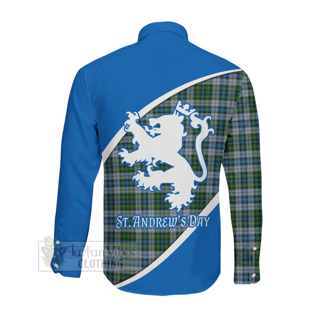 Tartan Vibes Clothing MacNeil (McNeil) Family Crest Tartan Long Sleeve Button Shirt Celebrate Saint Andrew's Day in Style