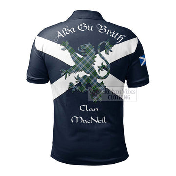 Tartan Vibes Clothing MacNeil (McNeil) Tartan Lion Rampant Polo Shirt – Proudly Display Your Heritage with Alba Gu Brath and Clan Name