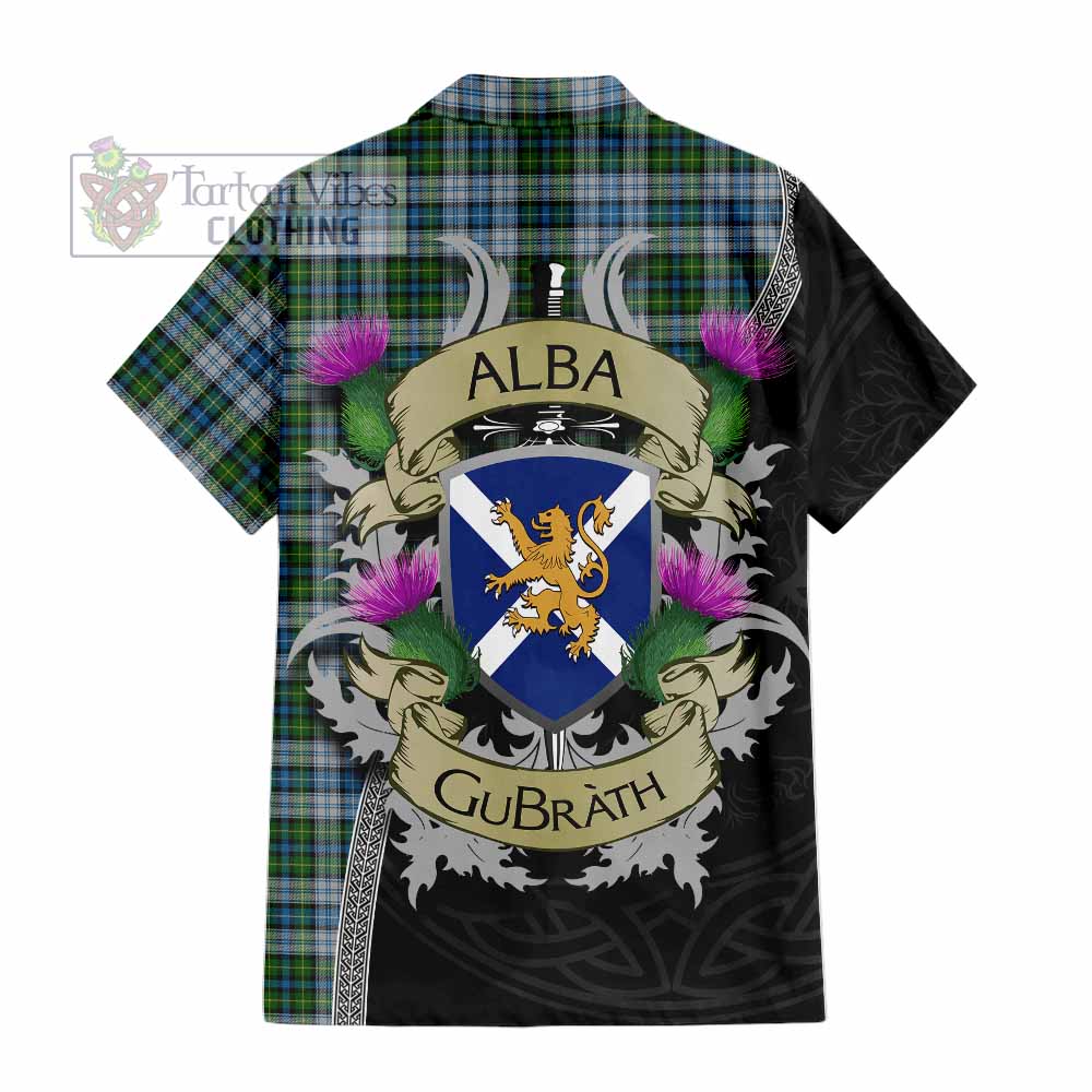 Tartan Vibes Clothing MacNeil (McNeil) Tartan Family Crest Short Sleeve Button Shirt Lion Rampant Royal Thistle Shield Celtic Inspired