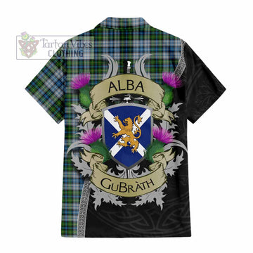Tartan Vibes Clothing MacNeil (McNeil) Tartan Family Crest Short Sleeve Button Shirt Lion Rampant Royal Thistle Shield Celtic Inspired