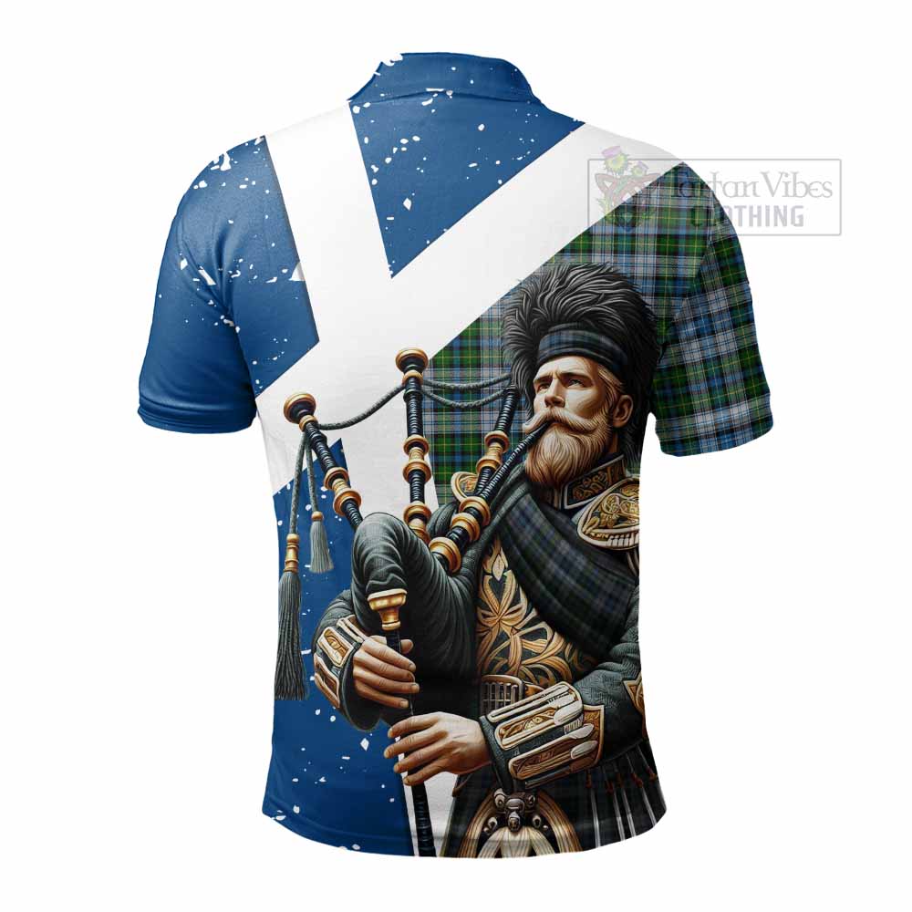 Tartan Vibes Clothing MacNeil (McNeil) Tartan Polo Shirt with Family Crest Scottish Bagpiper Vibes
