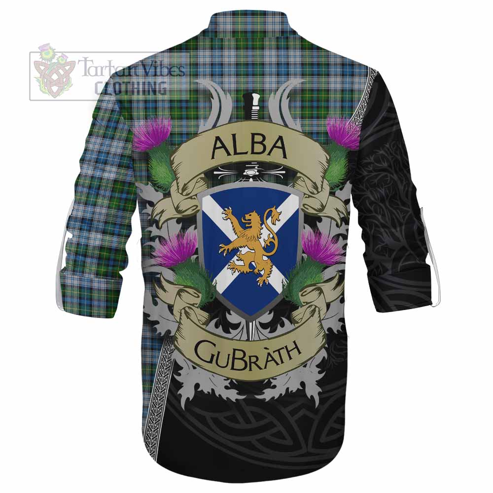 Tartan Vibes Clothing MacNeil (McNeil) Tartan Family Crest Ghillie Kilt Shirt Lion Rampant Royal Thistle Shield Celtic Inspired