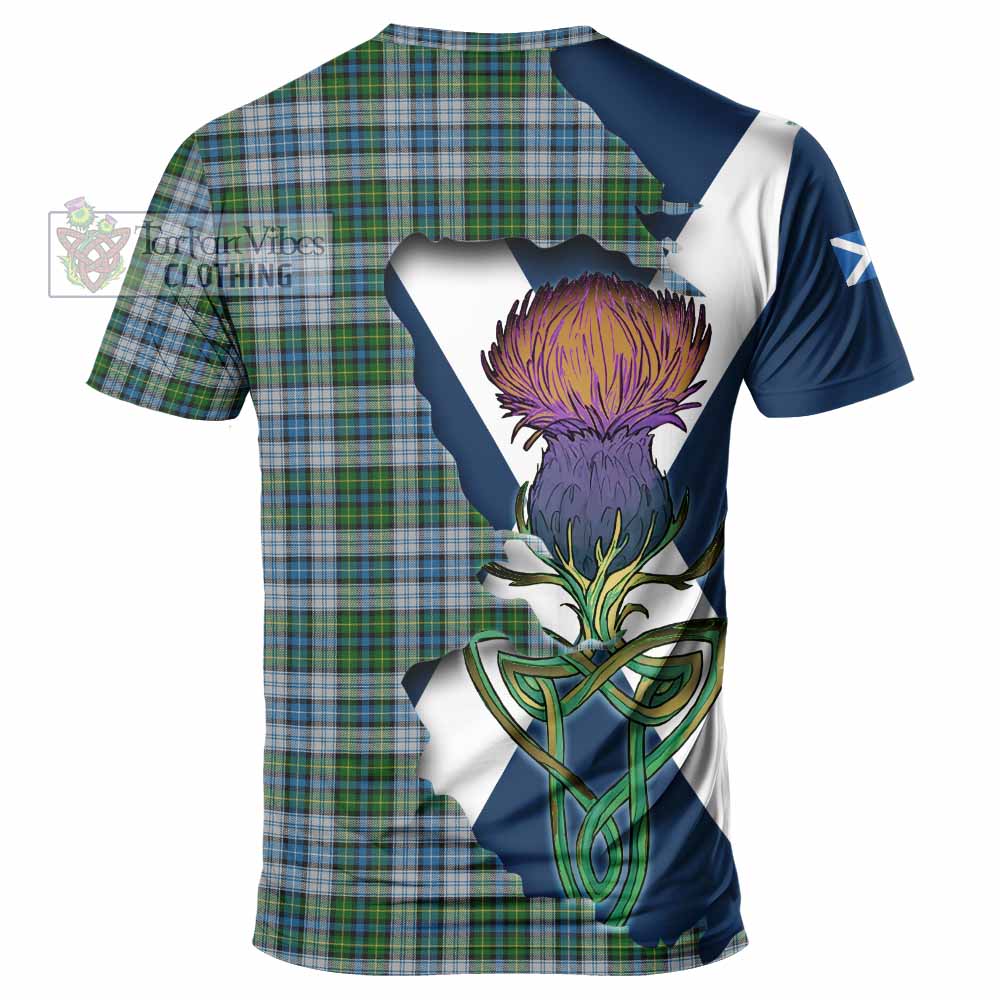 Tartan Vibes Clothing MacNeil (McNeil) Tartan Family Crest T-Shirt Scottish Thistle Celtic Inspired