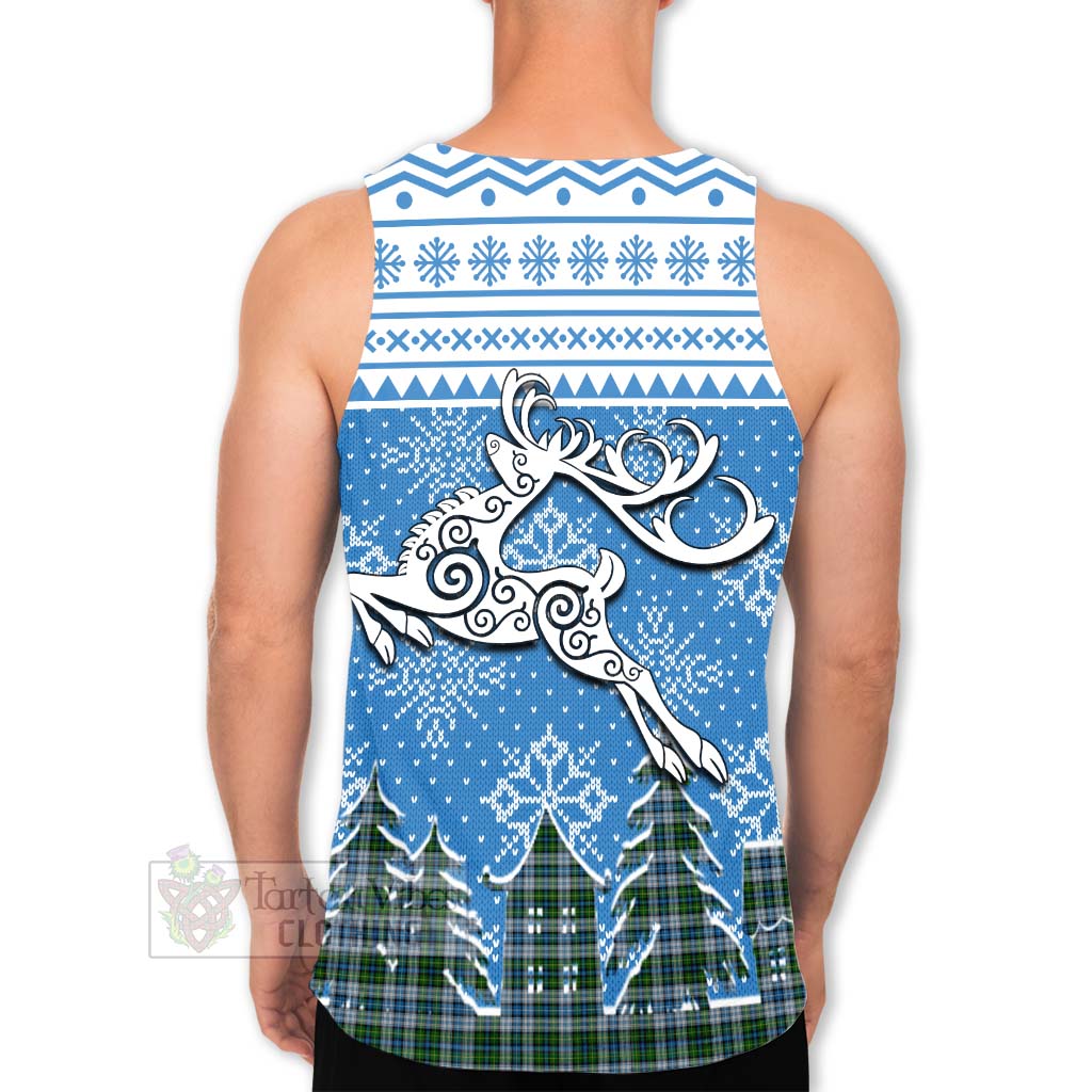 Tartan Vibes Clothing MacNeil (McNeil) Clan Christmas Men's Tank Top Celtic Reindeer Style