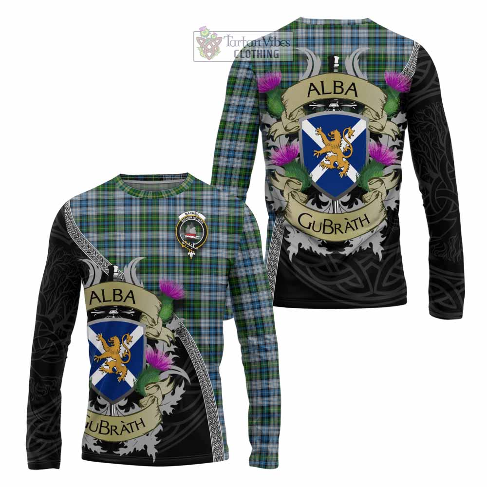 Tartan Vibes Clothing MacNeil (McNeil) Tartan Family Crest Long Sleeve T-Shirt Lion Rampant Royal Thistle Shield Celtic Inspired