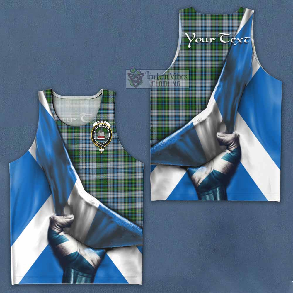 Tartan Vibes Clothing MacNeil (McNeil) Tartan Men's Tank Top with Family Crest Scotland Patriotic Style