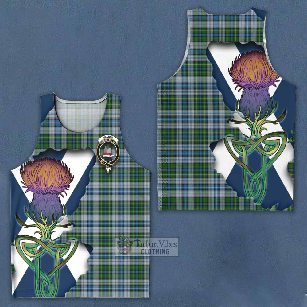 Tartan Vibes Clothing MacNeil (McNeil) Tartan Family Crest Men's Tank Top Scottish Thistle Celtic Inspired