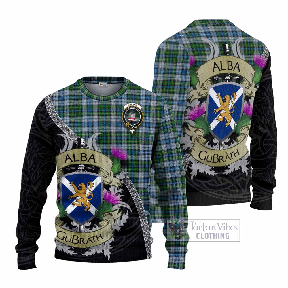 Tartan Vibes Clothing MacNeil (McNeil) Tartan Family Crest Knitted Sweater Lion Rampant Royal Thistle Shield Celtic Inspired