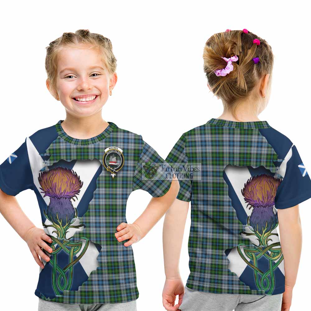 Tartan Vibes Clothing MacNeil (McNeil) Tartan Family Crest Kid T-Shirt Scottish Thistle Celtic Inspired