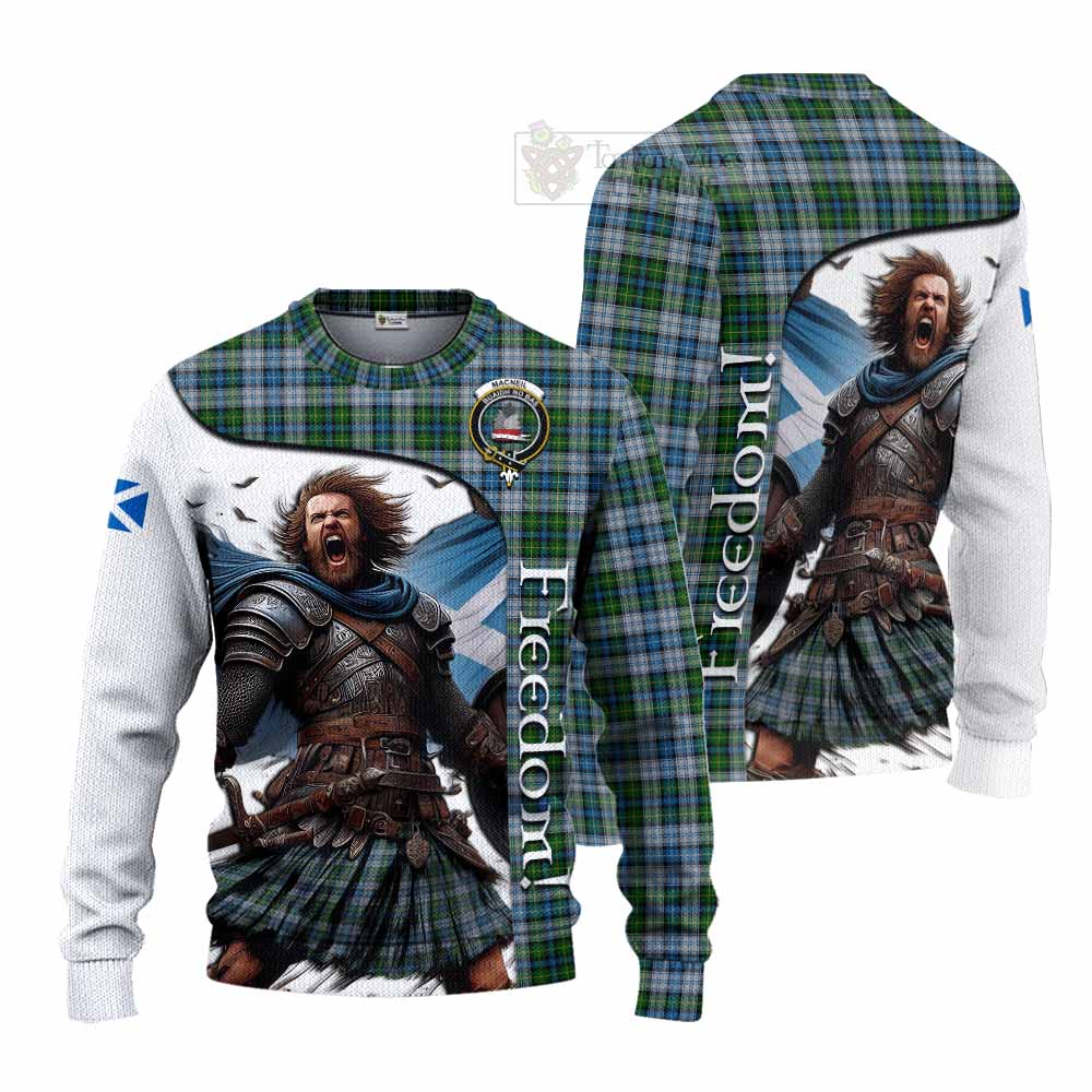 Tartan Vibes Clothing MacNeil (McNeil) Crest Tartan Knitted Sweater Inspired by the Freedom of Scottish Warrior