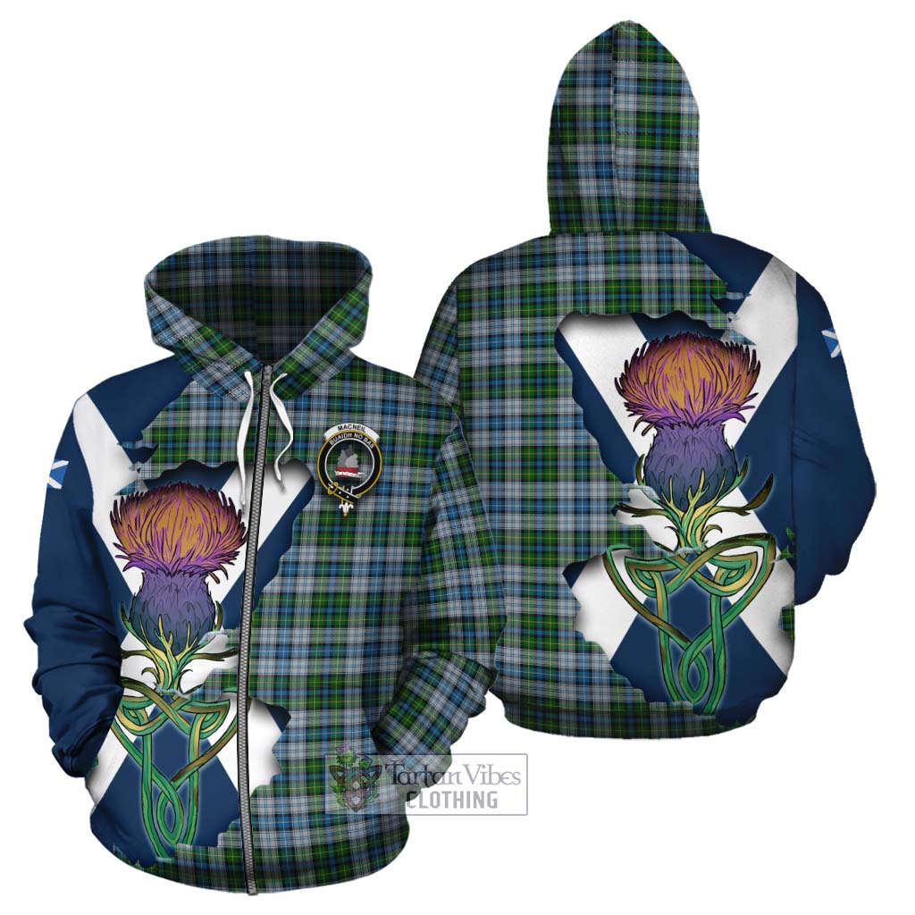 Tartan Vibes Clothing MacNeil (McNeil) Tartan Family Crest Cotton Hoodie Scottish Thistle Celtic Inspired