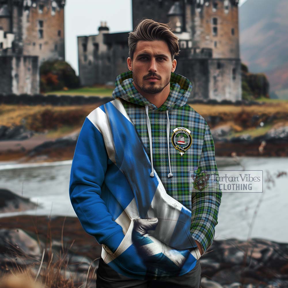 Tartan Vibes Clothing MacNeil (McNeil) Tartan Cotton Hoodie with Family Crest Scotland Patriotic Style