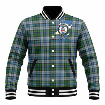 MacNeil (McNeil) Clan Crest In Me Tartan Baseball Jacket Scotland Flag Style