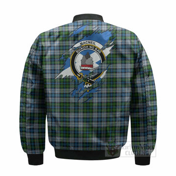 MacNeil (McNeil) Clan Crest In Me Tartan Bomber Jacket Scotland Flag Style