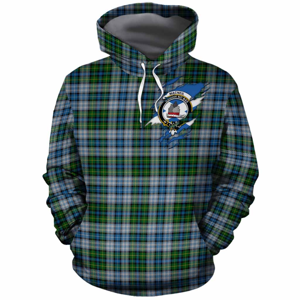 MacNeil (McNeil) Clan Crest In Me Tartan Cotton Hoodie Scotland Flag Style