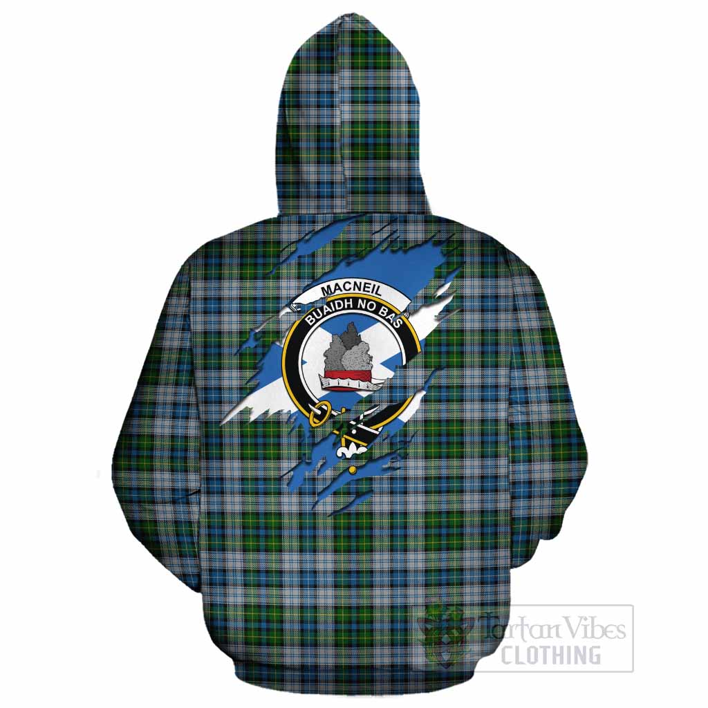 MacNeil (McNeil) Clan Crest In Me Tartan Cotton Hoodie Scotland Flag Style
