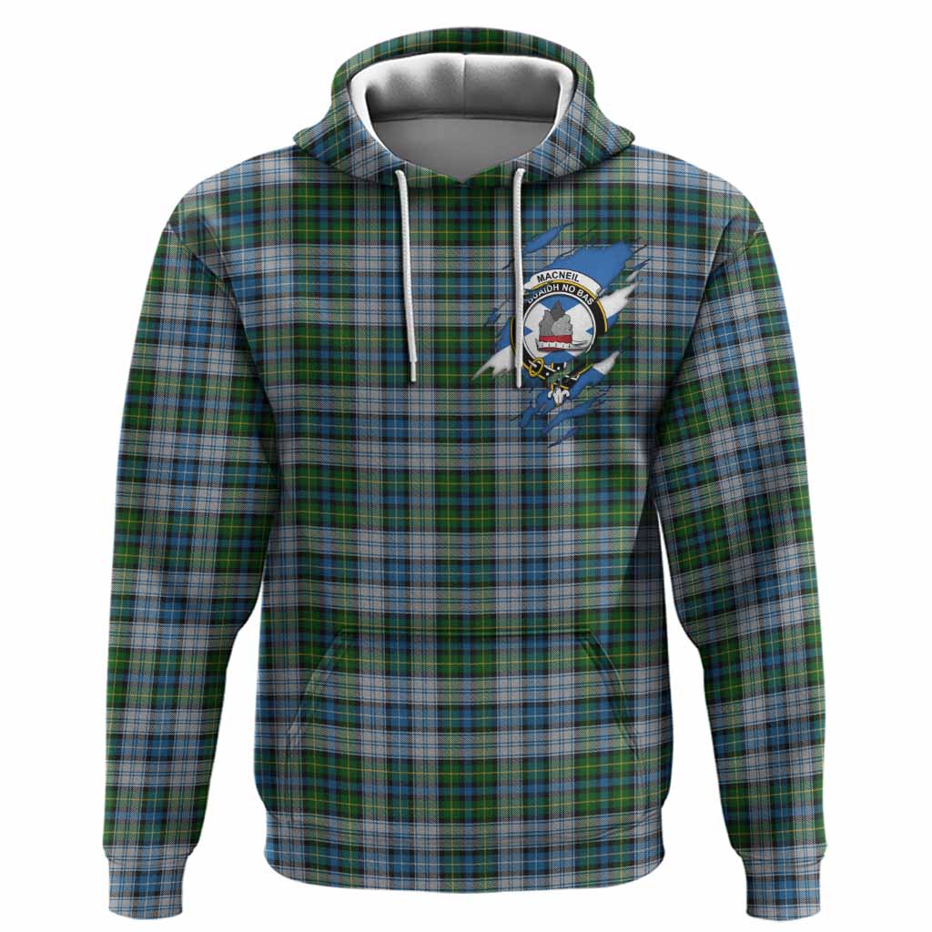 MacNeil (McNeil) Clan Crest In Me Tartan Hoodie Scotland Flag Style