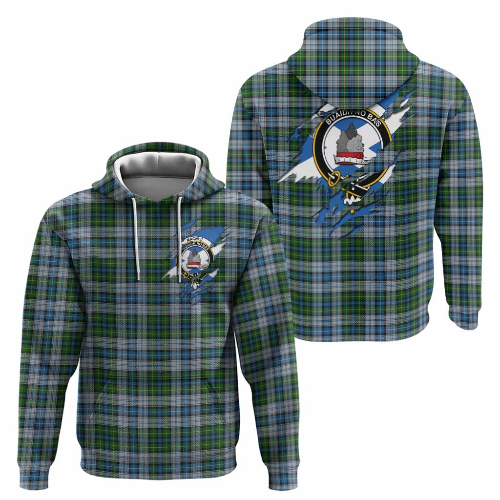 MacNeil (McNeil) Clan Crest In Me Tartan Hoodie Scotland Flag Style
