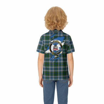 MacNeil (McNeil) Clan Crest In Me Tartan Kid Polo Shirt Scotland Flag Style