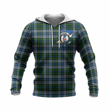 MacNeil (McNeil) Clan Crest In Me Tartan Knitted Hoodie Scotland Flag Style