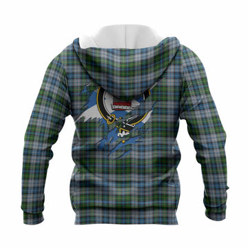 MacNeil (McNeil) Clan Crest In Me Tartan Knitted Hoodie Scotland Flag Style