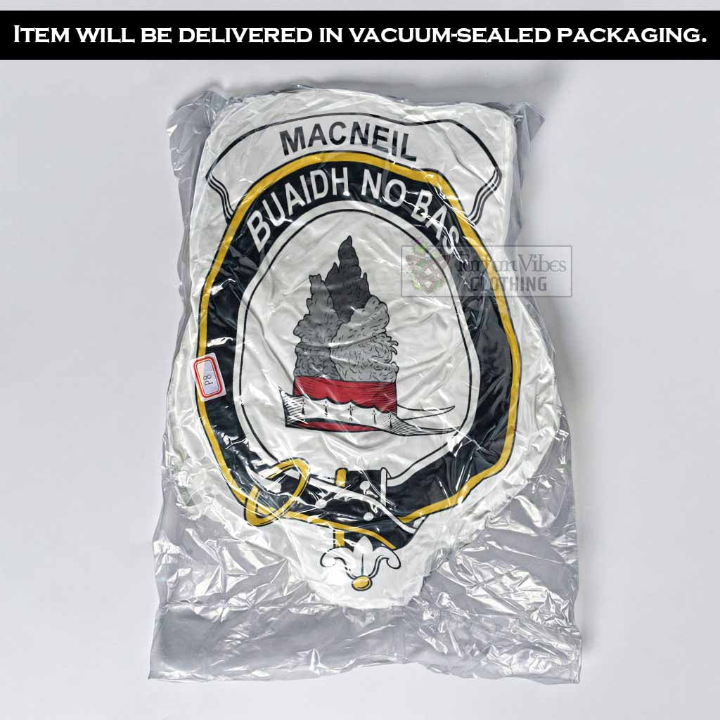 MacNeil (McNeil) Clan Crest Shaped Throw Pillow, Scottish Clan Badge Decorative Pillow