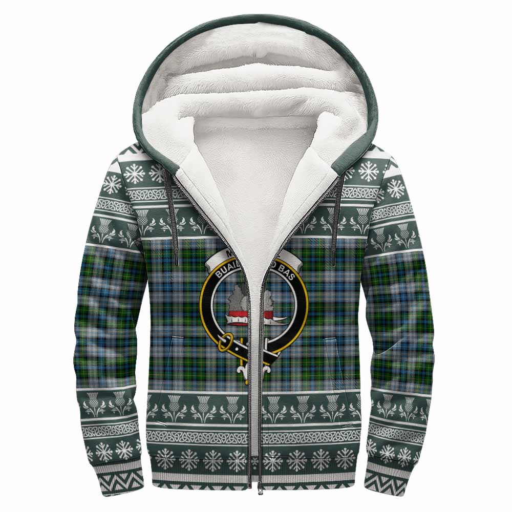 MacNeil (McNeil) Clan Tartan Christmas Fleece Hoodie with Family Crest - Tartan Vibes Clothing