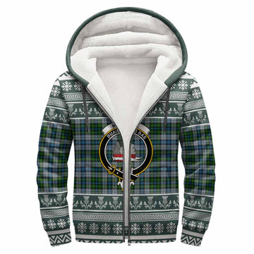 MacNeil (McNeil) Clan Tartan Christmas Fleece Hoodie with Family Crest