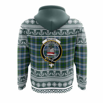 MacNeil (McNeil) Clan Tartan Christmas Hoodie with Family Crest