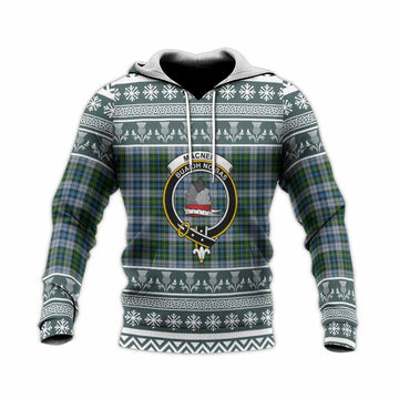 MacNeil (McNeil) Clan Tartan Christmas Knitted Hoodie with Family Crest