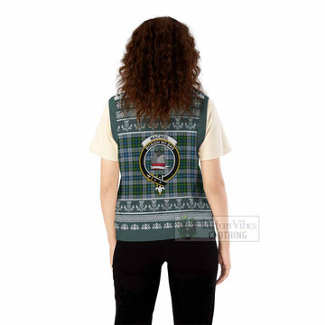 MacNeil (McNeil) Clan Tartan Christmas Knitted V-Neck Vest with Family Crest