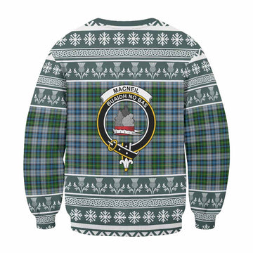 MacNeil (McNeil) Clan Tartan Christmas Sweatshirt with Family Crest