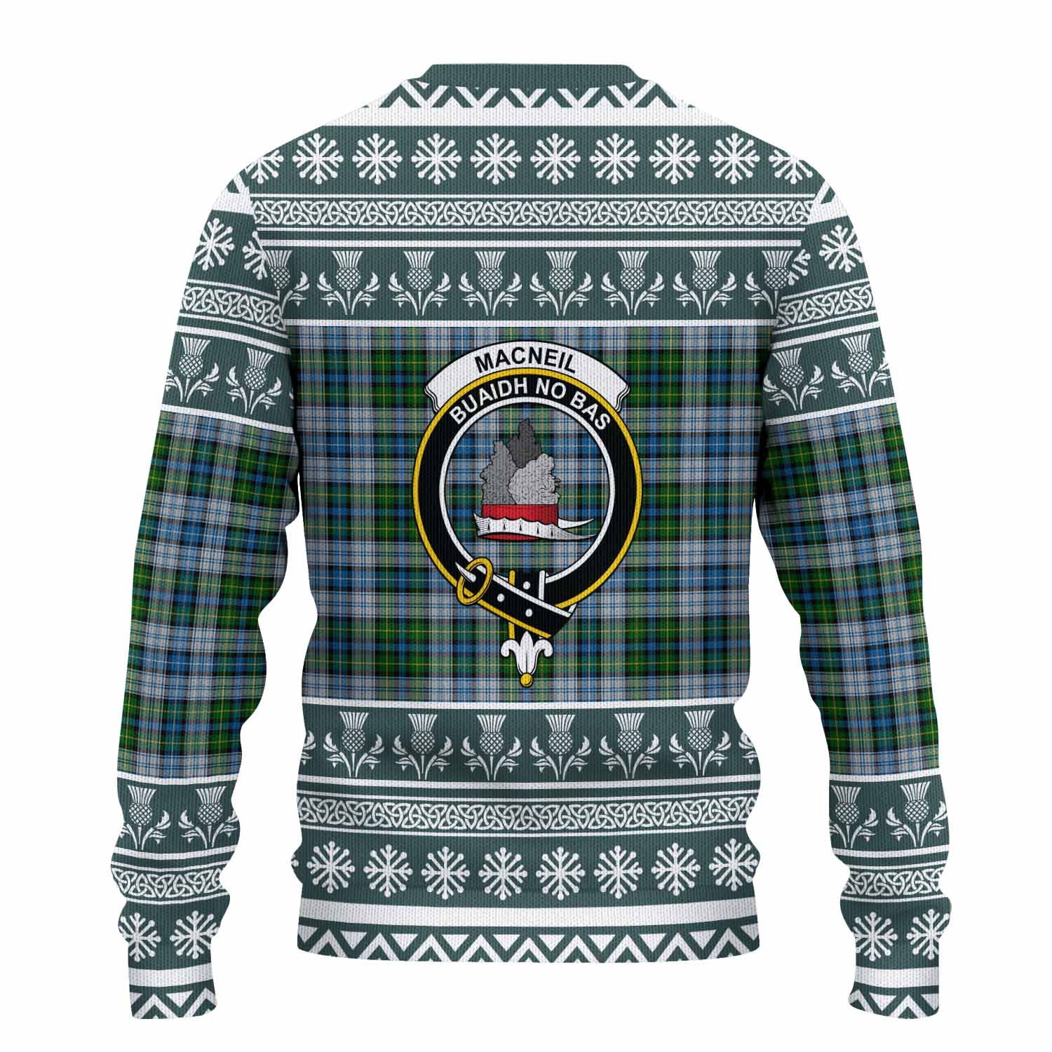 MacNeil (McNeil) Clan Tartan Christmas Ugly Sweater with Family Crest - Tartan Vibes Clothing