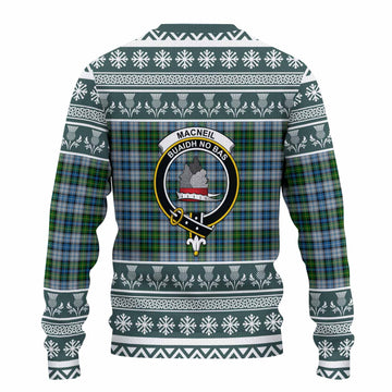MacNeil (McNeil) Clan Tartan Christmas Ugly Sweater with Family Crest