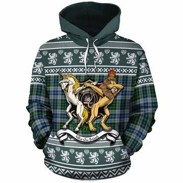 MacNeil (McNeil) Clan Tartan Crest Christmas Cotton Hoodie Coat of Arms Funny Style