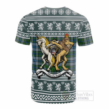 MacNeil (McNeil) Clan Tartan Crest Christmas Cotton T-shirt Coat of Arms Funny Style