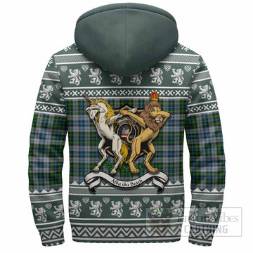MacNeil (McNeil) Clan Tartan Crest Christmas Fleece Hoodie Coat of Arms Funny Style
