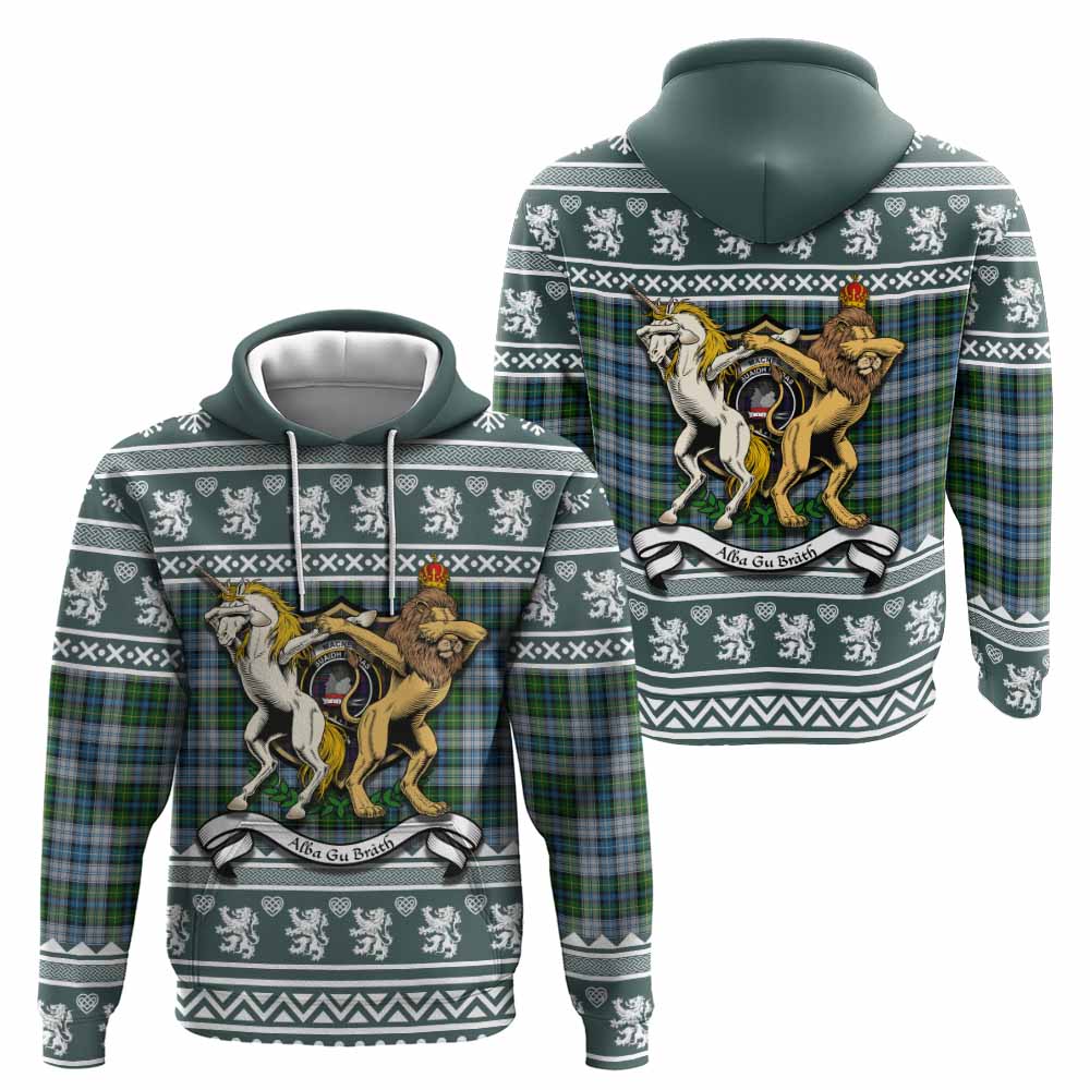 MacNeil (McNeil) Clan Tartan Crest Christmas Hoodie Coat of Arms Funny Style - Tartan Vibes Clothing