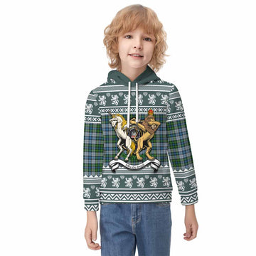 MacNeil (McNeil) Clan Tartan Crest Christmas Kid Hoodie Coat of Arms Funny Style
